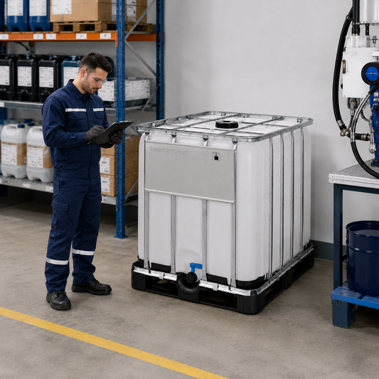1000L Reconditioned IBC with Steel Pallet for Non-Hazardous Use