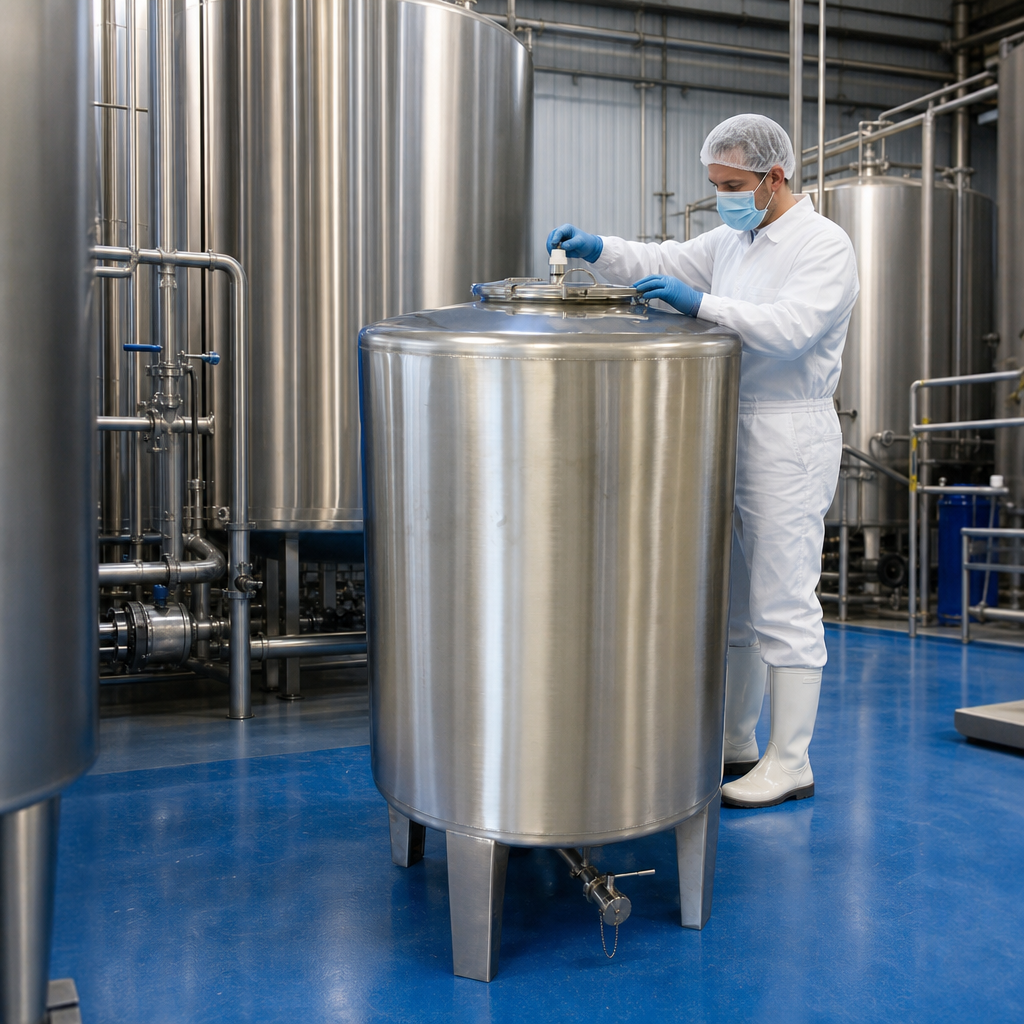 1000L Stainless Steel IBC Tank with Round Bottom for Industrial Storage