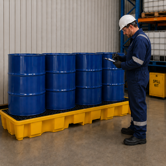 4 Drum Spill Pallet Bund for Safe Oil Storage