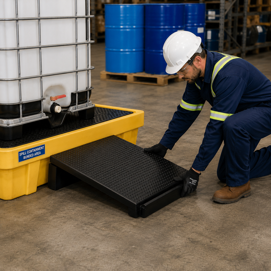 Adjustable Ramp for Bunds, Chemical Resistant for Industrial Use