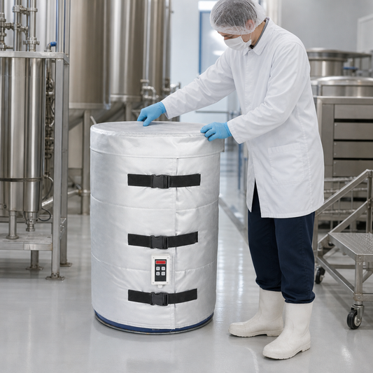 200L Drum Heater with Digital Controller for Food Industry Use