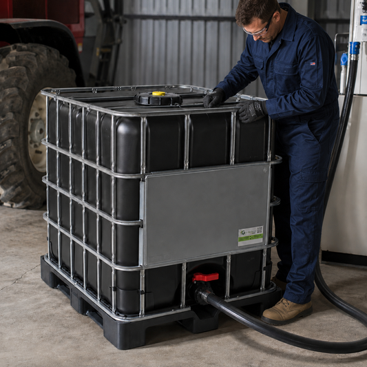 Reconditioned 1000L IBC on Steel Pallet for Industrial Use