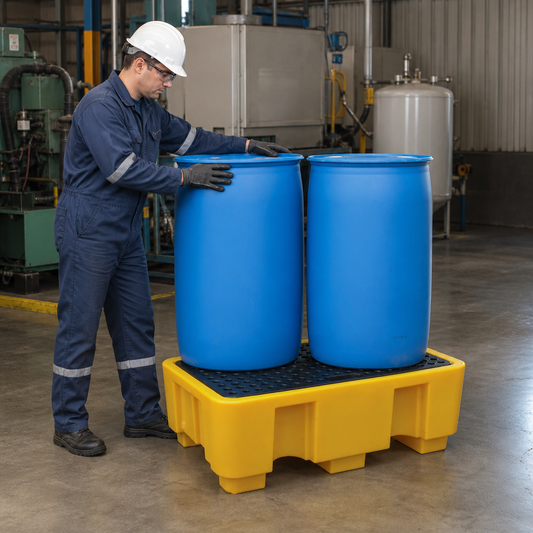 Twin Drum Bund for Safe Oil Storage and Spill Prevention