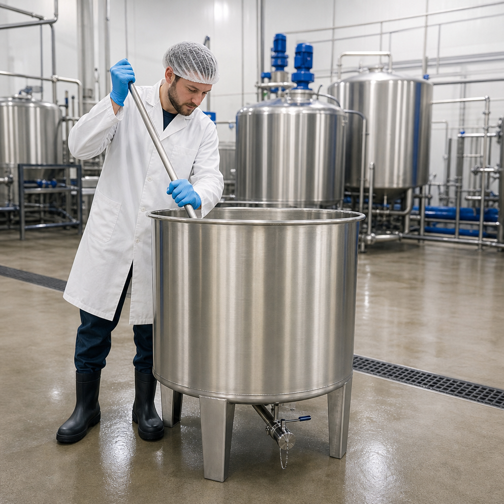 1000 Litre Stainless Steel Open Top Tank for Industrial Use