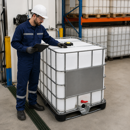 1000L Reconditioned IBC on Plastic Pallet for Safe Storage