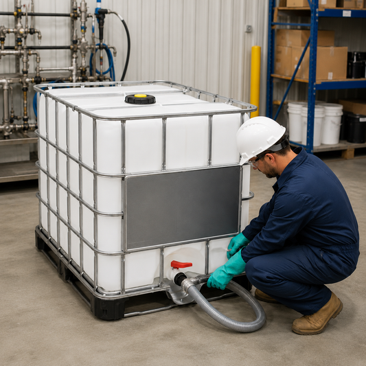 1000L Reconditioned IBC on Steel Pallet for Safe Storage