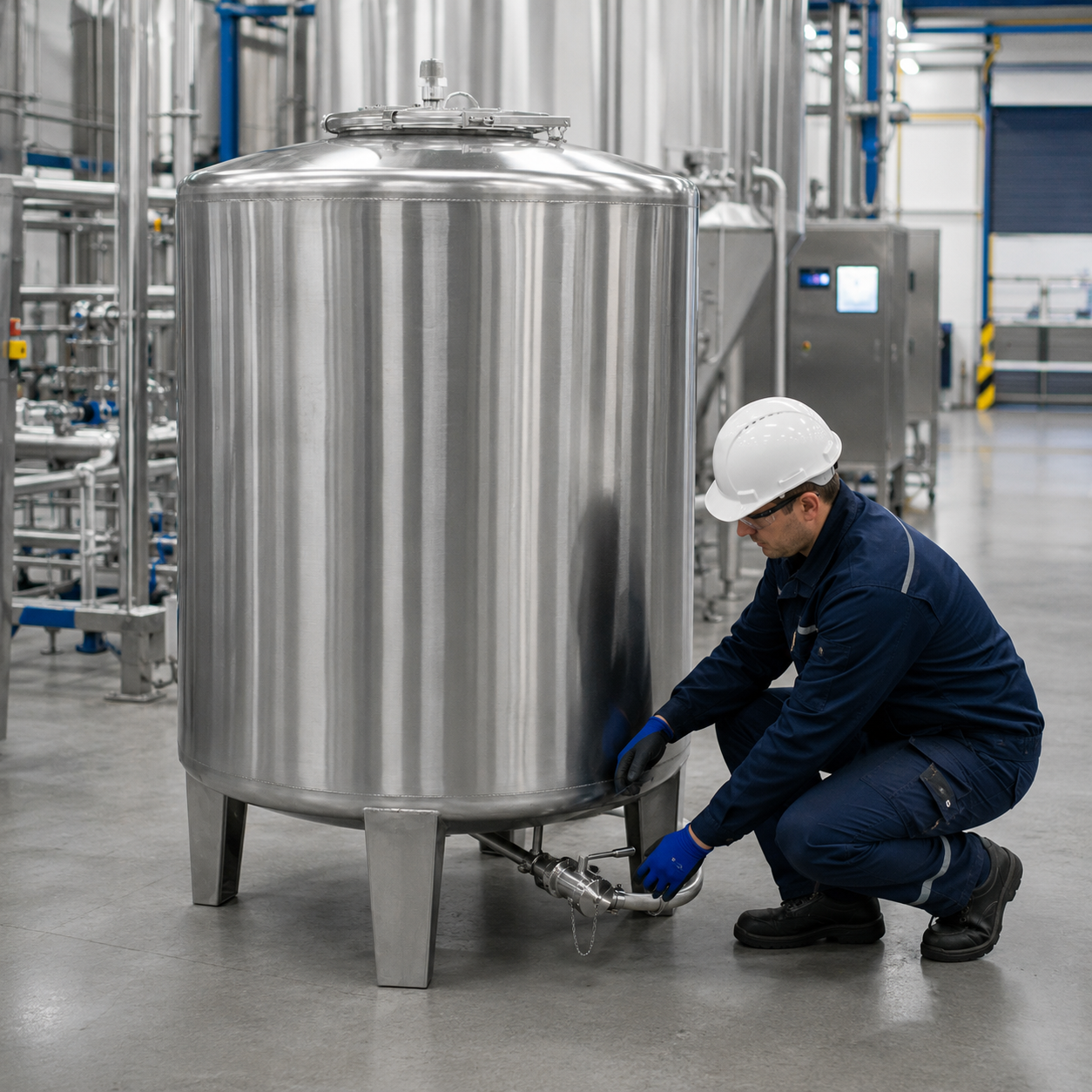 1000L Stainless Steel IBC Tank with Round Bottom for Industrial Storage