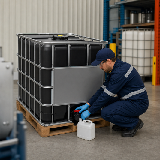 Rebottled 1000L IBC on Wood Pallet for Non-Hazardous Liquids