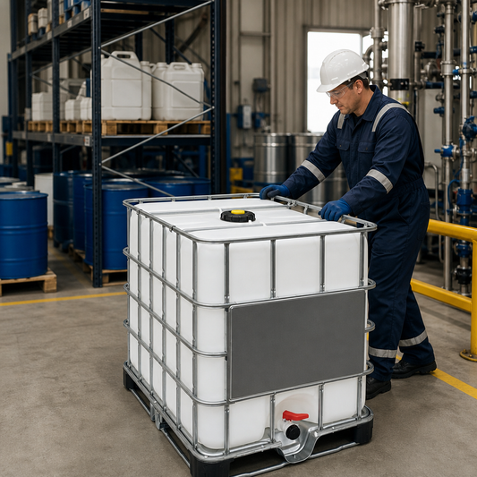 1000L IBC Container with Steel Pallet for Safe Storage