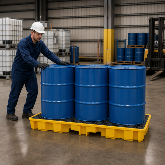 4 Drum Spill Pallet Bund for Safe Oil Storage