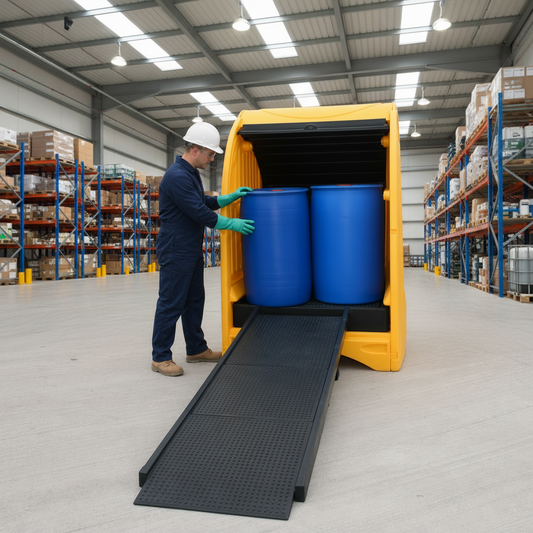 Chemical Resistant Spill Pallet for Safe Drum Storage