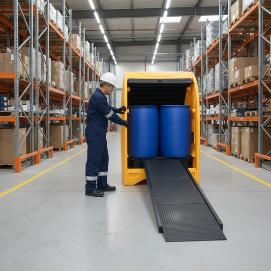 Chemical Resistant Spill Pallet for Safe Drum Storage