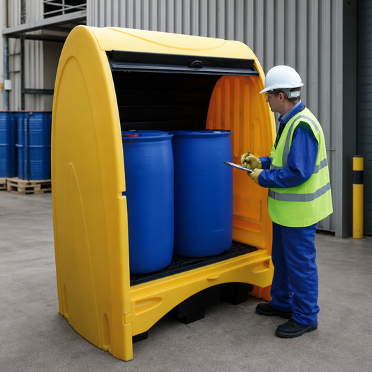 Chemical Resistant Spill Pallet for Safe Drum Storage