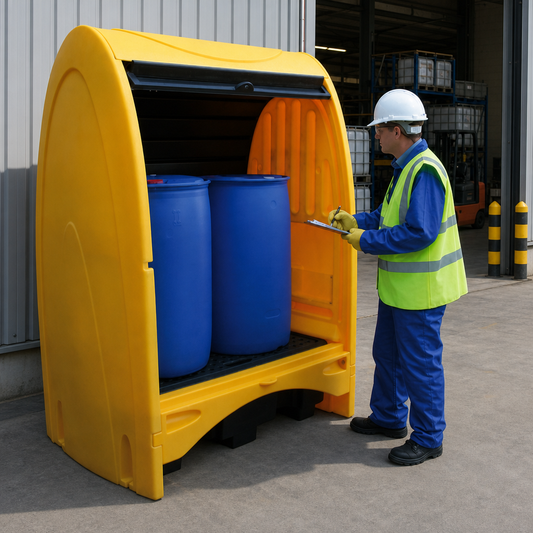 Chemical Resistant Spill Pallet for Safe Drum Storage
