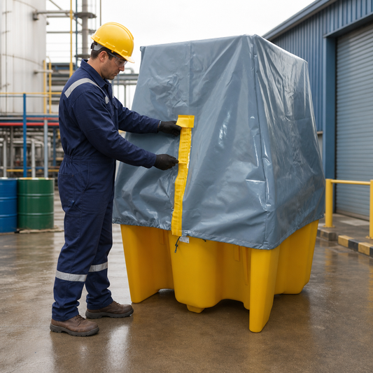 Heavy Duty Weather-Proof IBC Cover for Chemical Storage