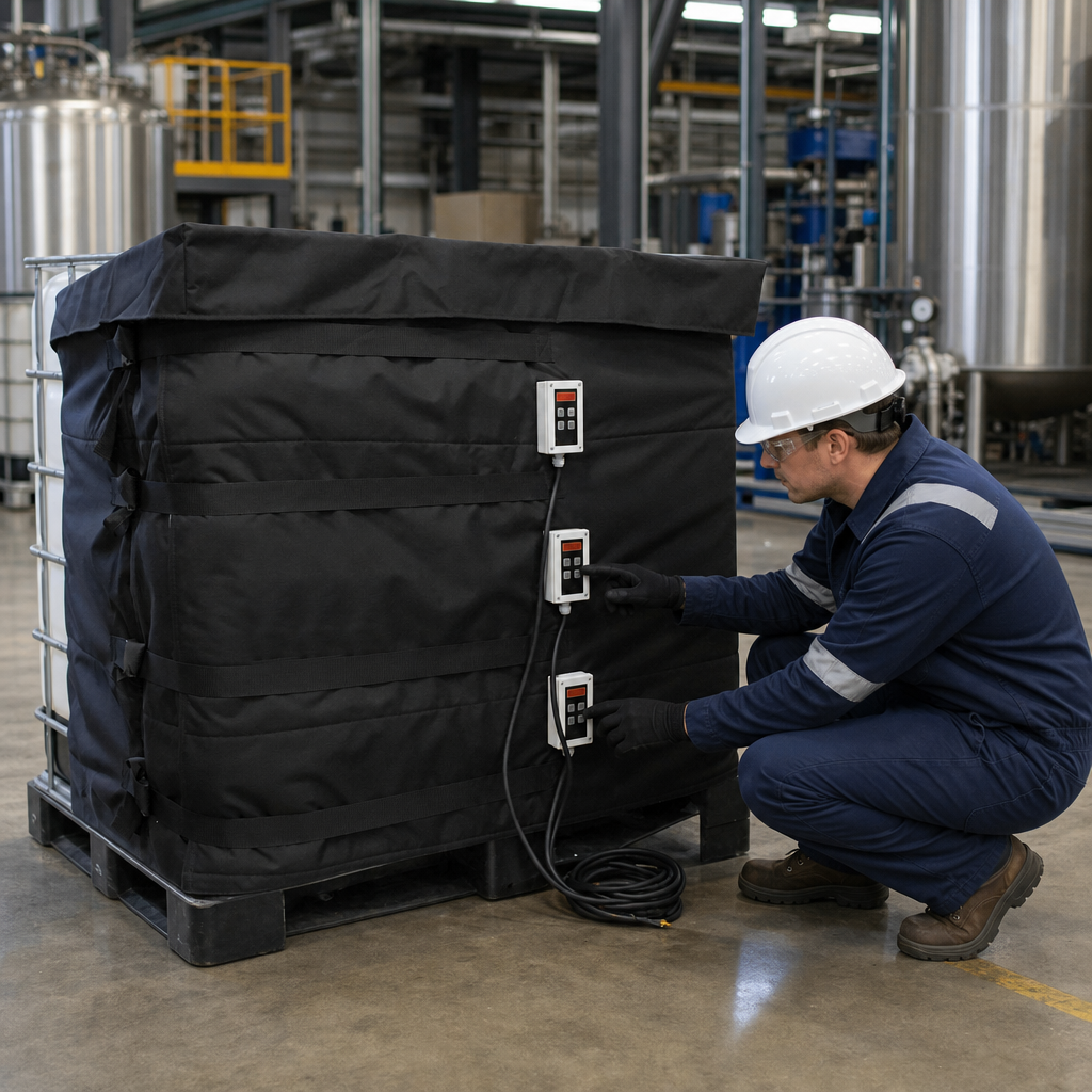 IBC Container Heater with Digital Controller for Efficient Fluid Heating