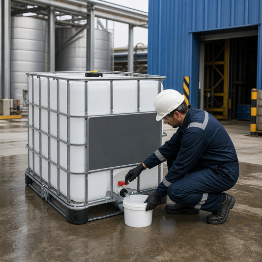 Rebottled 1000L IBC on Steel Pallet for Non-Hazardous Liquids