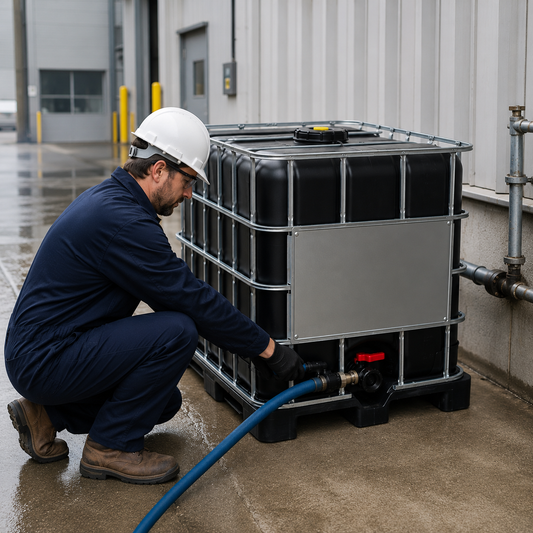 Reconditioned 1000L IBC on Steel Pallet for Hazardous Goods