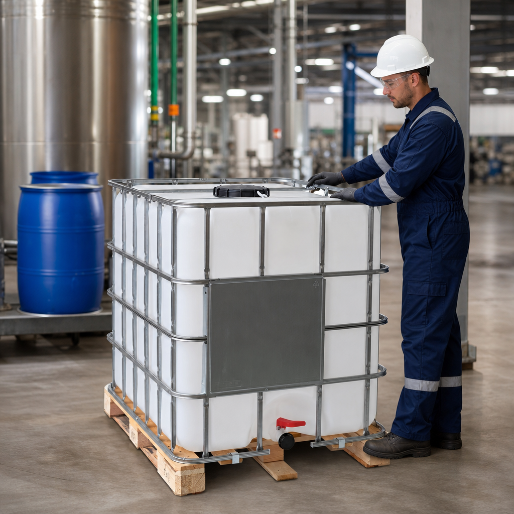 1000L UN Approved IBC Container with Timber Pallet for Safe Storage