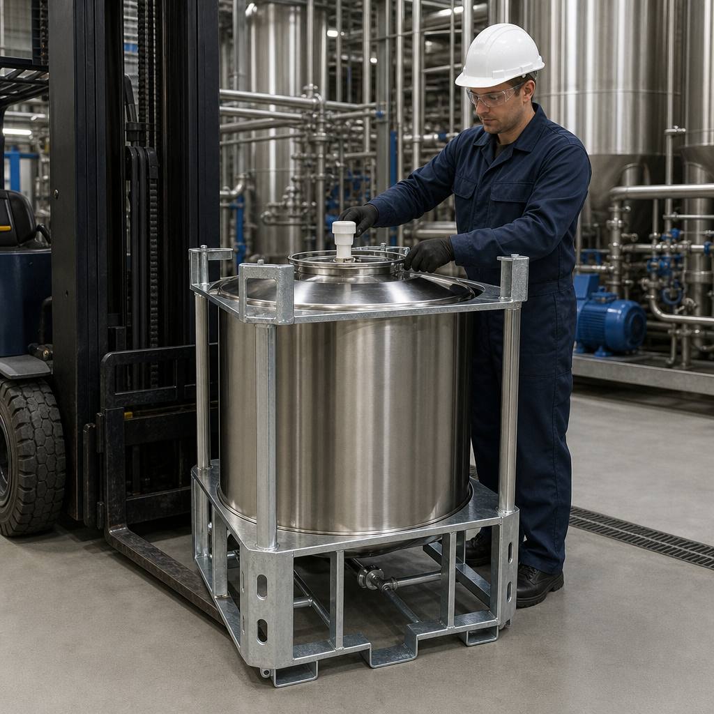 Stainless Steel IBC Tank 1000L for Safe Transport of High Viscosity Liquids