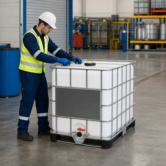 Reconditioned 1000L IBC Plastic Pallet with Large Valve for Safe Storage